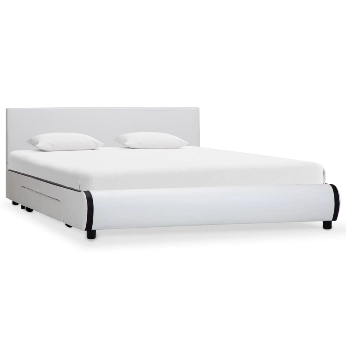 Cadre de lit avec tiroirs Blanc 140x190 cm vidaXL
