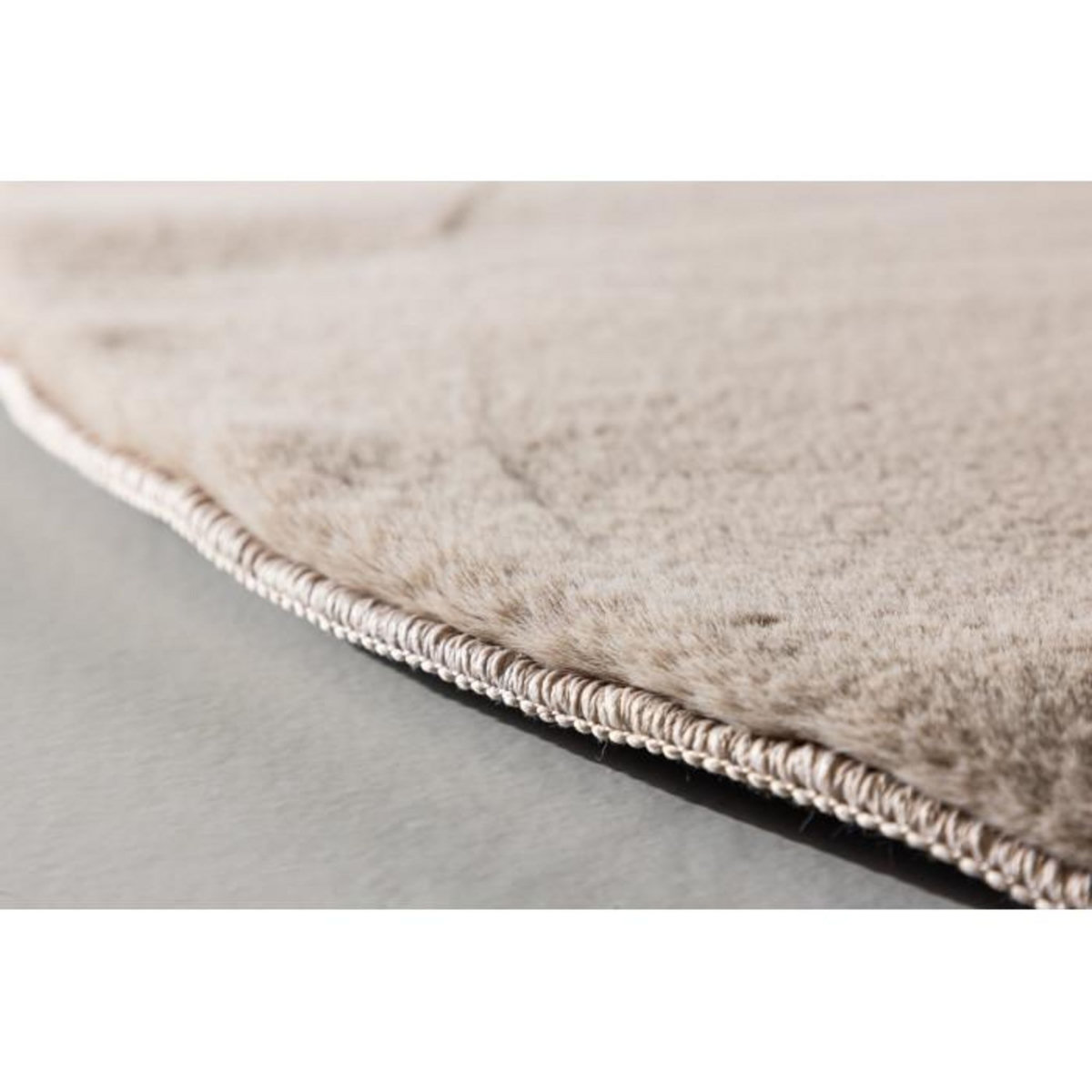 Paris Prix Tapis Déco Rond  Leni  200cm Beige