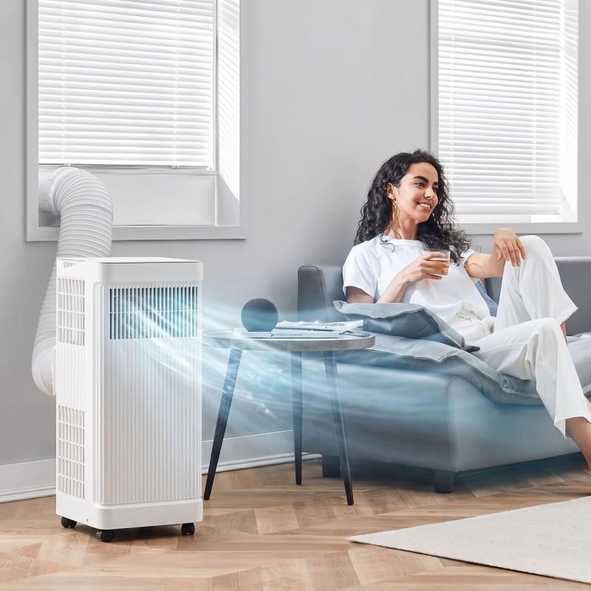 Voir la diapositive 3 : Climatiseur portable - 8000 btu - déshumidificateur