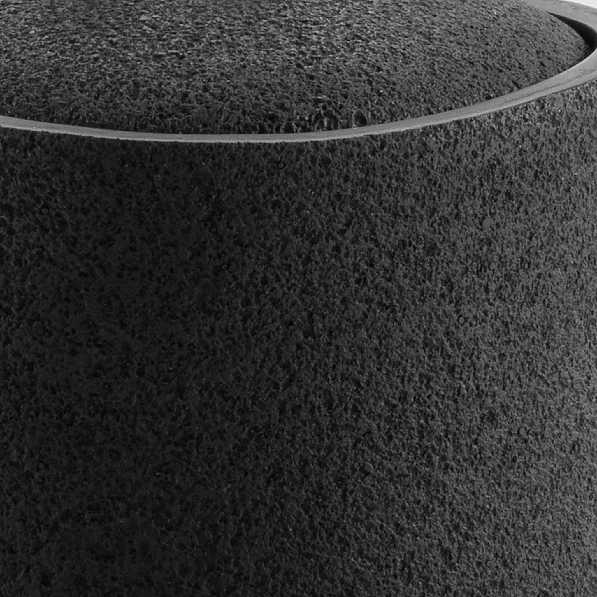 Voir la diapositive 2 : Douceur d'Intérieur Pot à cotons en résine  aquamarbre  13cm noir