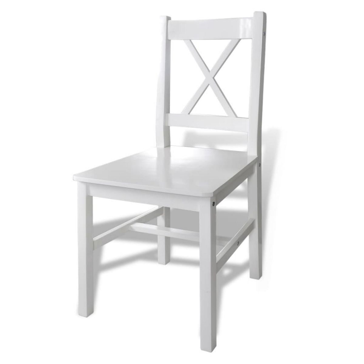 VIDAXL Ensemble de salle a manger 5 pcs Blanc
