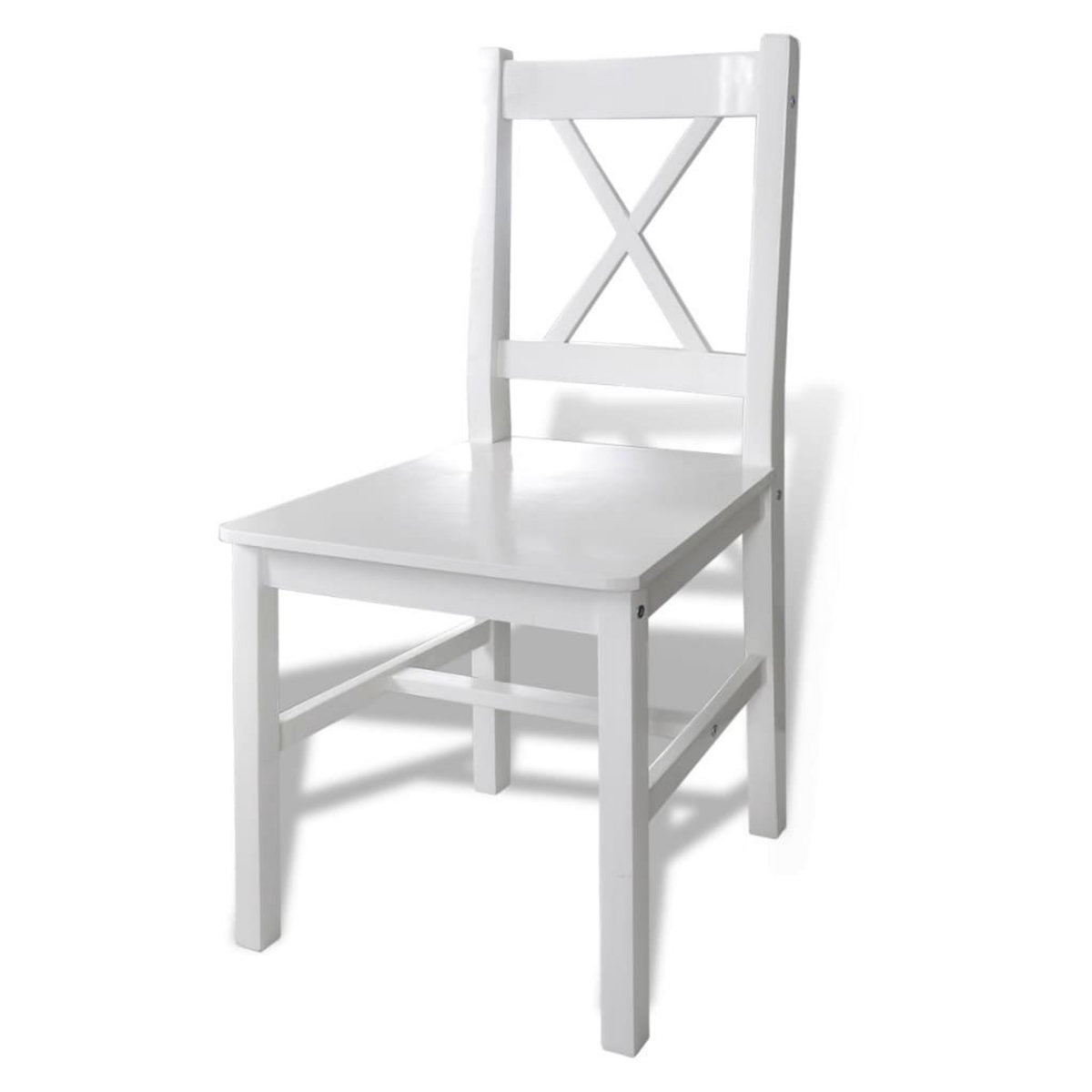 VIDAXL Ensemble de salle a manger 5 pcs Blanc