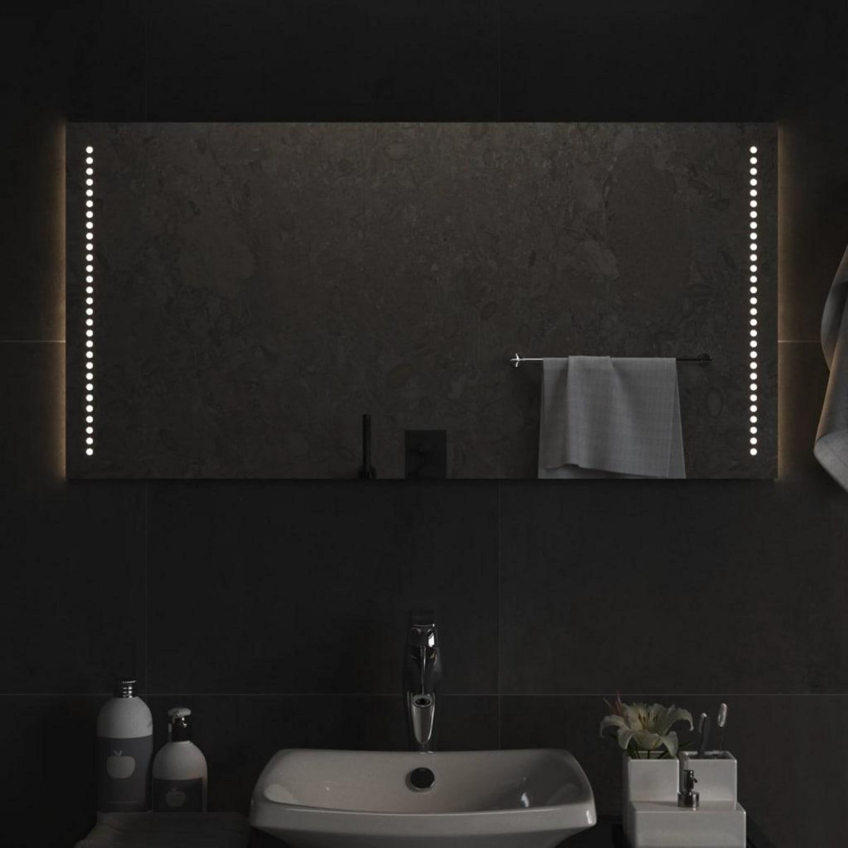 VIDAXL Miroir de salle de bain a LED 50x100 cm
