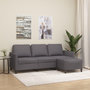 Voir la diapositive 1 : VIDAXL Canape a 3 places avec repose-pieds Gris 180 cm Similicuir