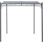 Habitat et Jardin Pergola adossée inclinée en métal - 3 x 2.5 m - Gris