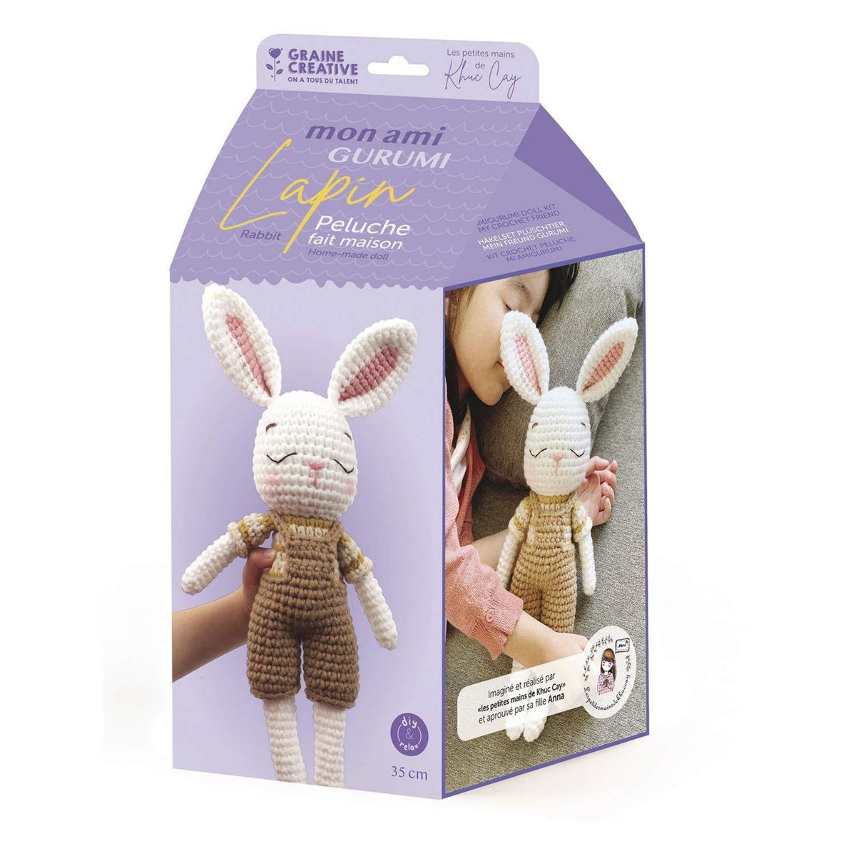 Graine créative Ma peluche Amigurumi lapin en crochet