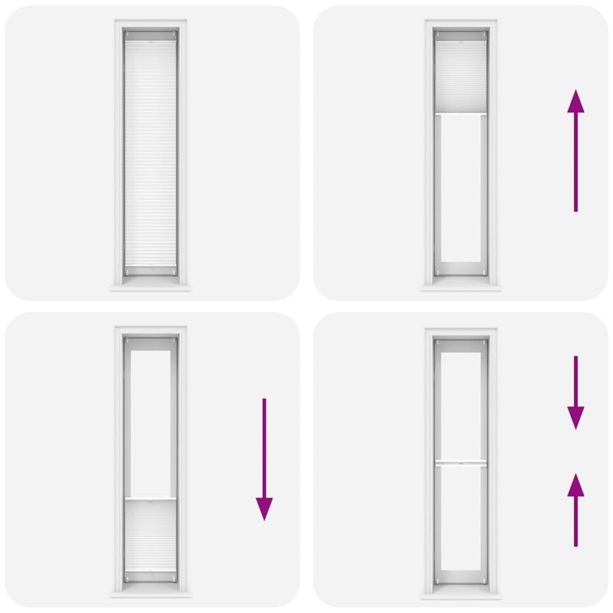 VIDAXL Store plisse 60x200 cm Blanc