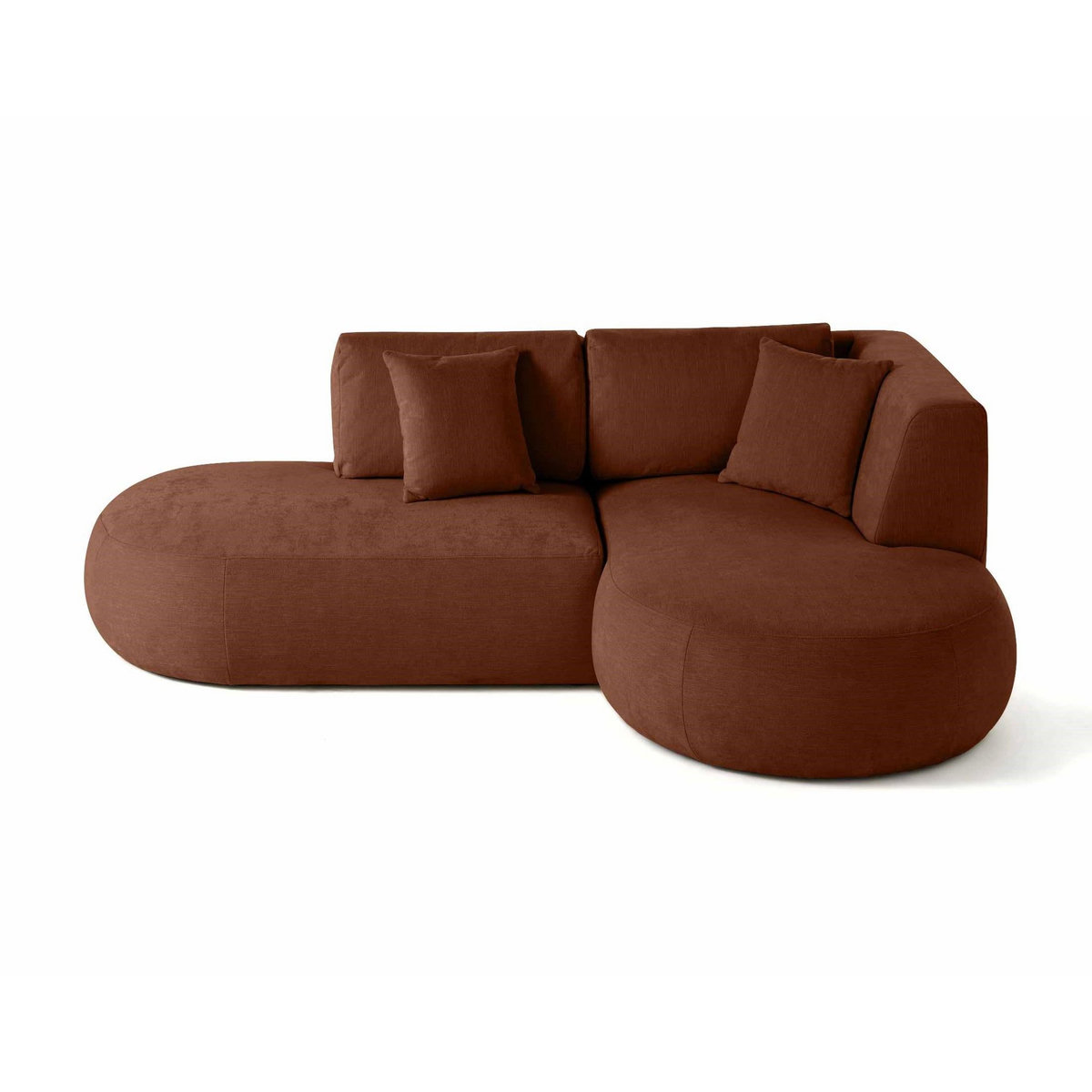 LISA DESIGN Santorini - canapé modulable d'angle droit - 4 places - en tissu texturé