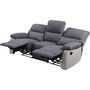Voir la diapositive 3 : Habitat et Jardin Canapé relax  Lincoln  - 197 x 89 x 103 cm - 3 places - Blanc / Gris clair