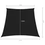 VIDAXL Voile de parasol Tissu Oxford trapeze 3/5x4 m Noir