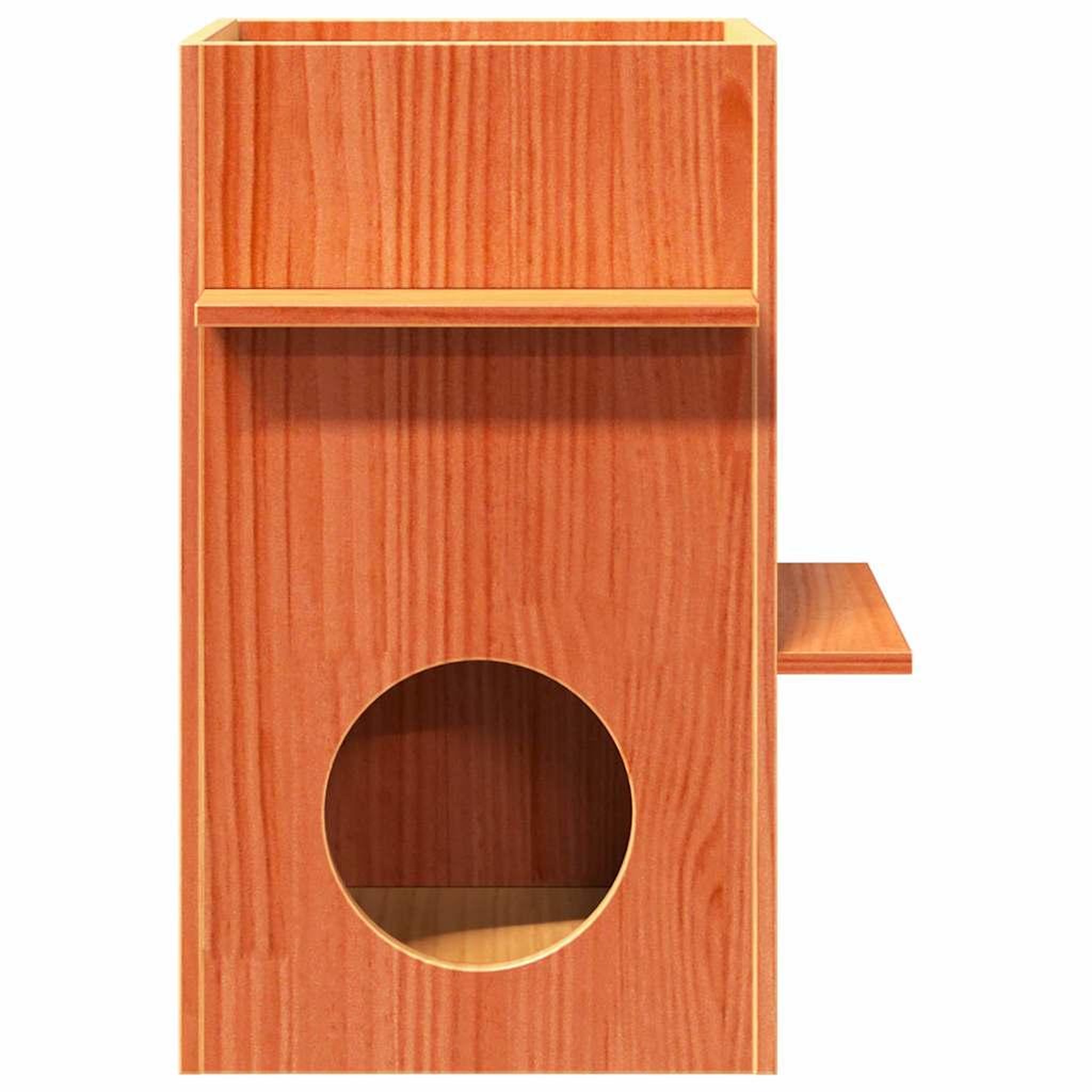 Voir la diapositive 4 : VIDAXL Maison pour chat cire marron 43x43x60 cm bois de pin massif