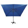 Voir la diapositive 5 : VIDAXL Parasol de jardin en porte-a-faux et mat et lumieres LED