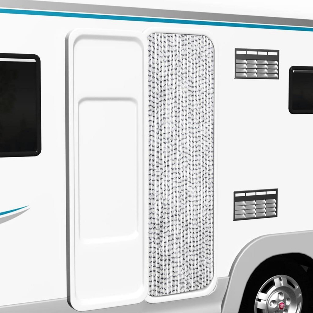 VIDAXL Moustiquaire Gris clair et gris fonce 56x185 cm Chenille