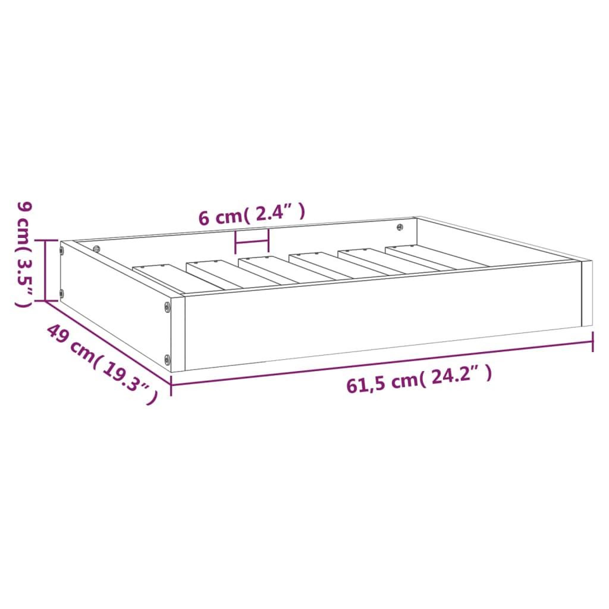 Voir la diapositive 6 : VIDAXL Lit pour chien Blanc 61,5x49x9 cm Bois de pin solide