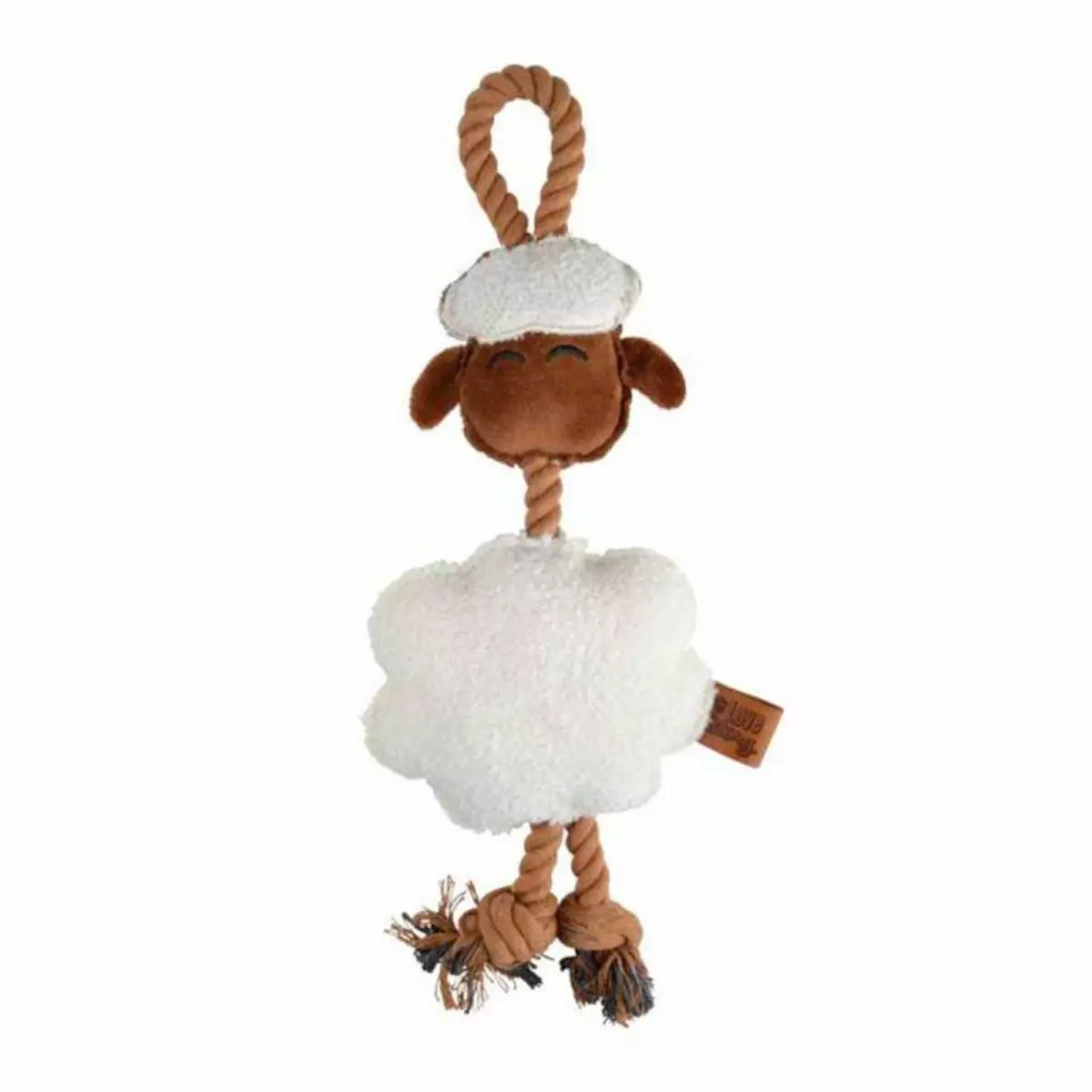 Paris Prix Jouet Peluche Mouton pour Chien  Wooly  40cm Écru