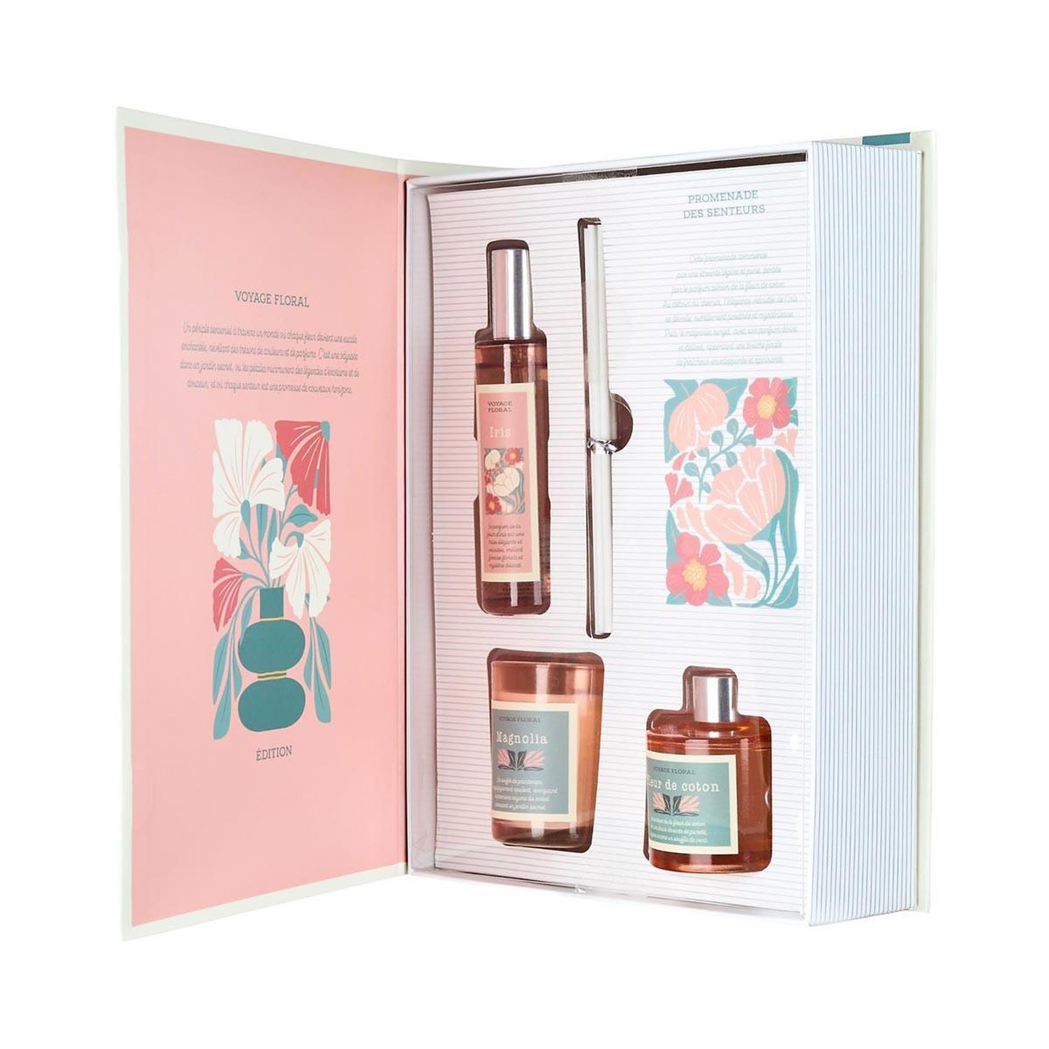 The Home Deco Factory Coffret Senteur Parfumée  Flower  25cm Fleur de Coton