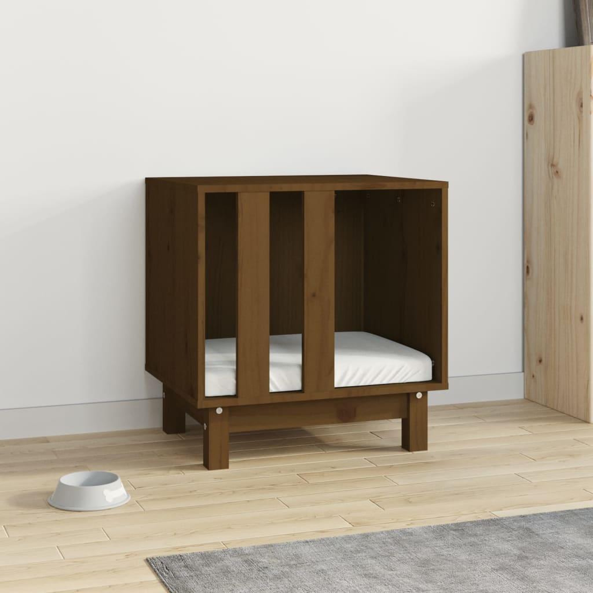 Voir la diapositive 3 : VIDAXL Niche pour chien Marron miel 50x40x52 cm Bois de pin massif