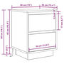 Voir la diapositive 6 : VIDAXL Table de chevet avec lumieres LED vieux bois 38x34x50 cm