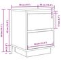 Voir la diapositive 6 : VIDAXL Table de chevet avec lumieres LED vieux bois 38x34x50 cm