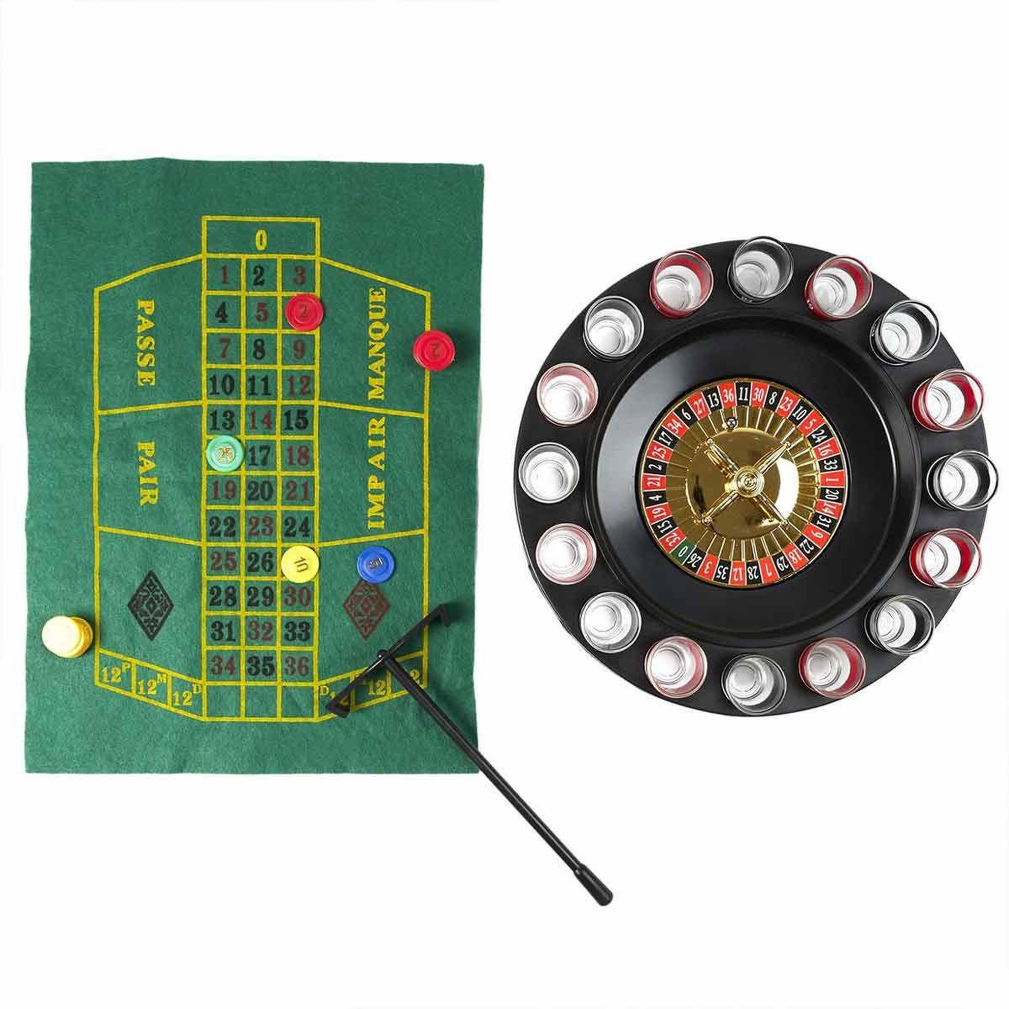 MISTER GADGET Jeu de roulette  jeu à boire  30cm vert