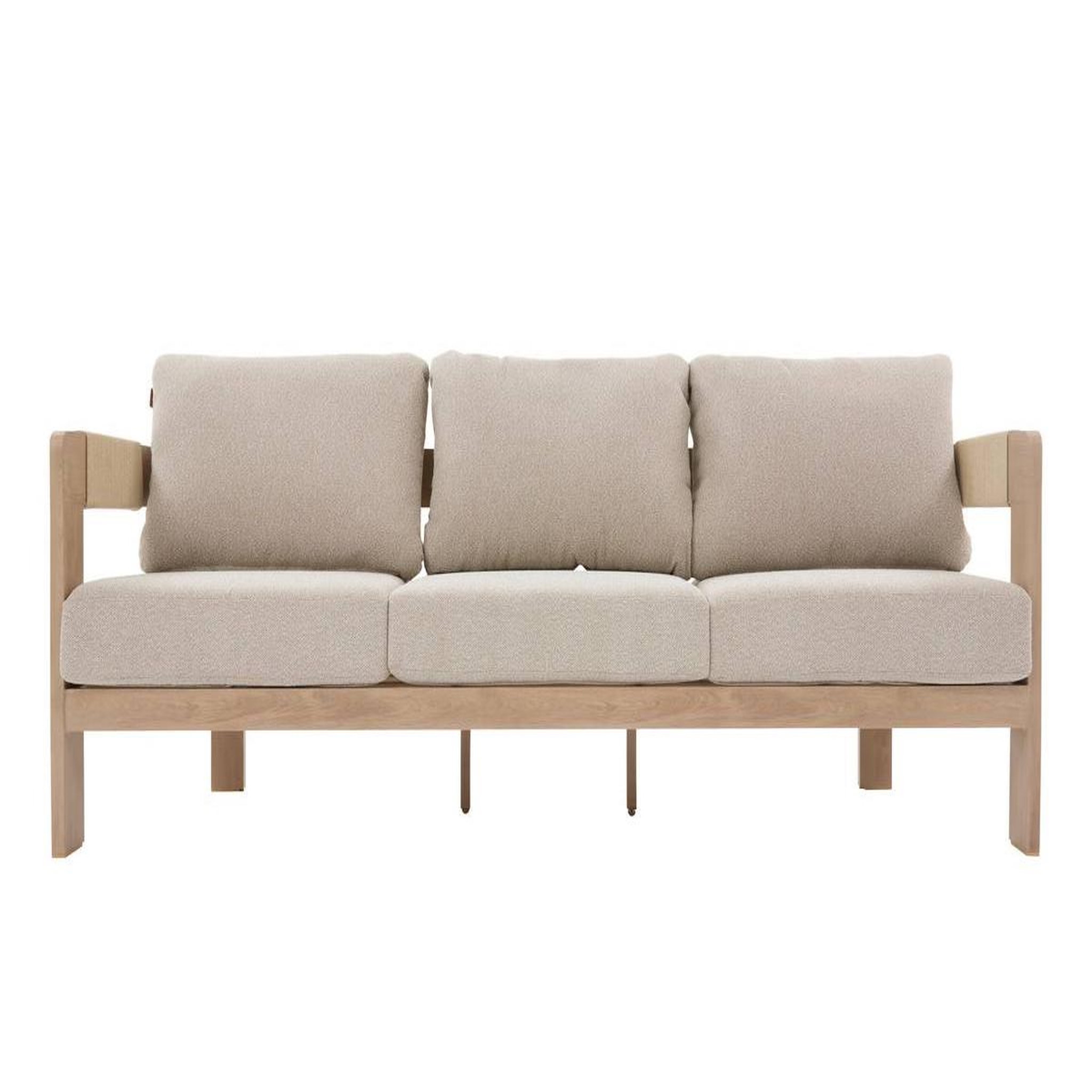 Voir la diapositive 6 : HESPERIDE Salon de jardin en alu effet bois oryna beige/honey - 5 places - hespéride