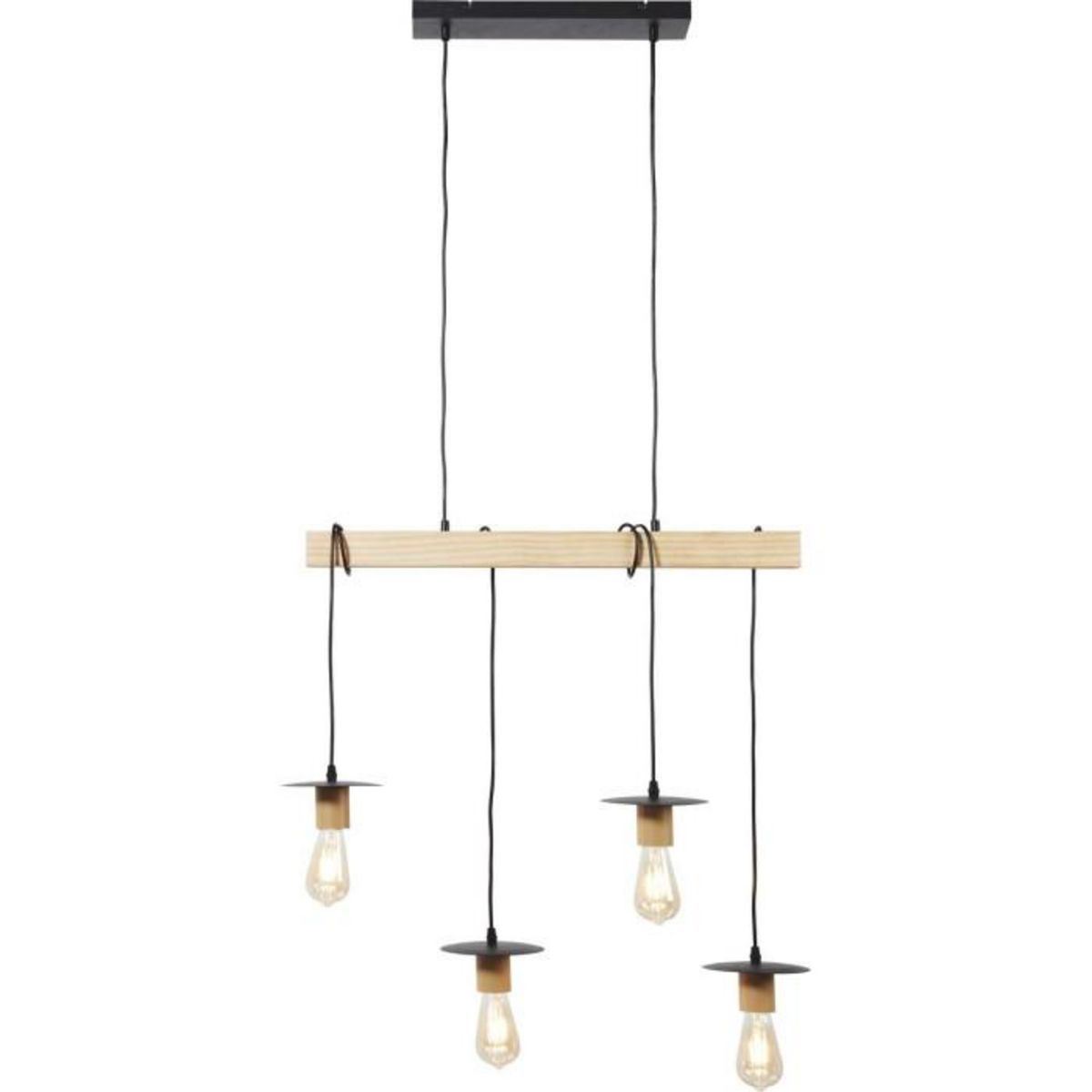 Paris Prix Lampe Suspension 4 Têtes  Florala  71cm Marron