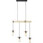 Voir la diapositive 4 : Paris Prix Lampe Suspension 4 Têtes  Florala  71cm Marron