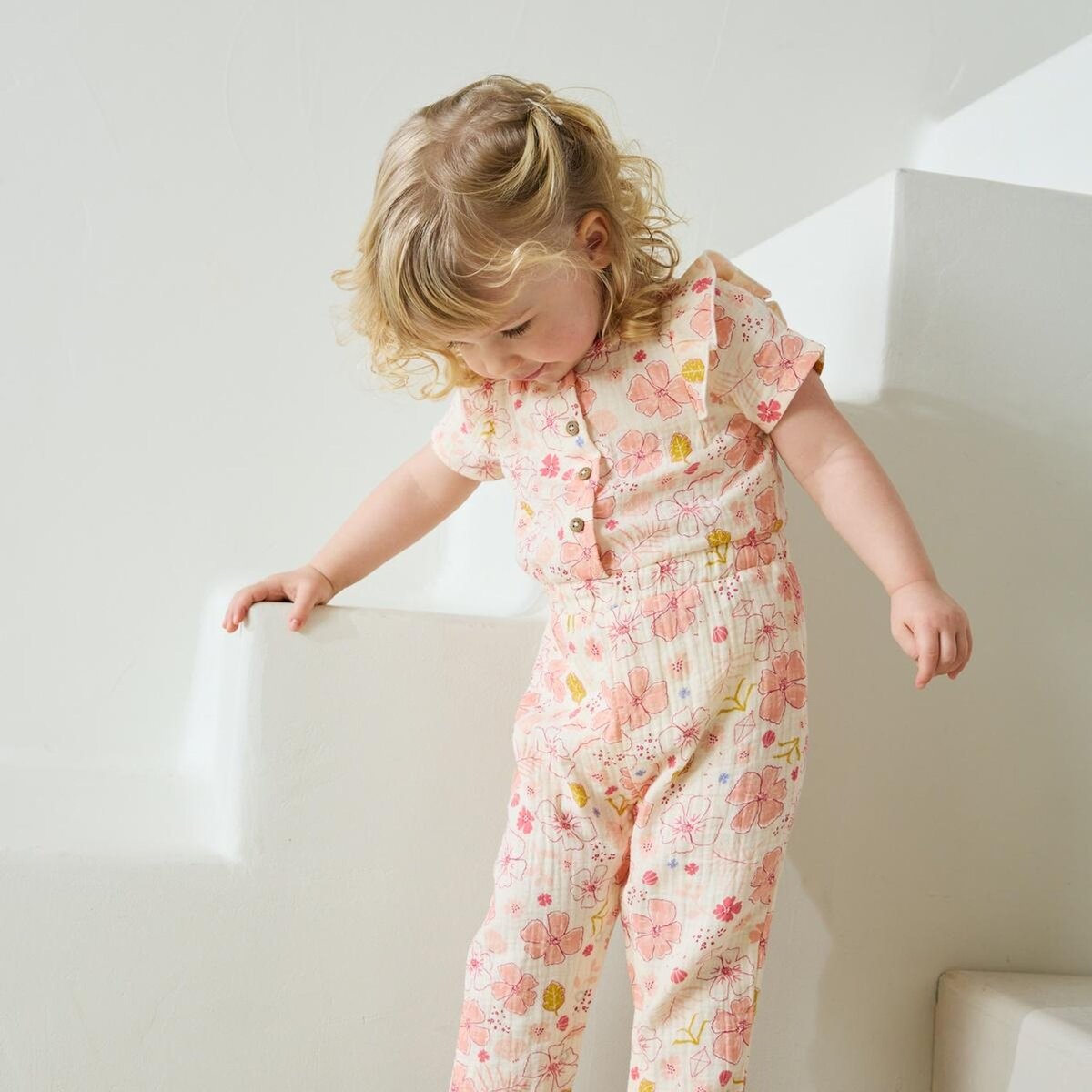 Petit Béguin Combinaison bébé en gaze de coton Santa Giulia