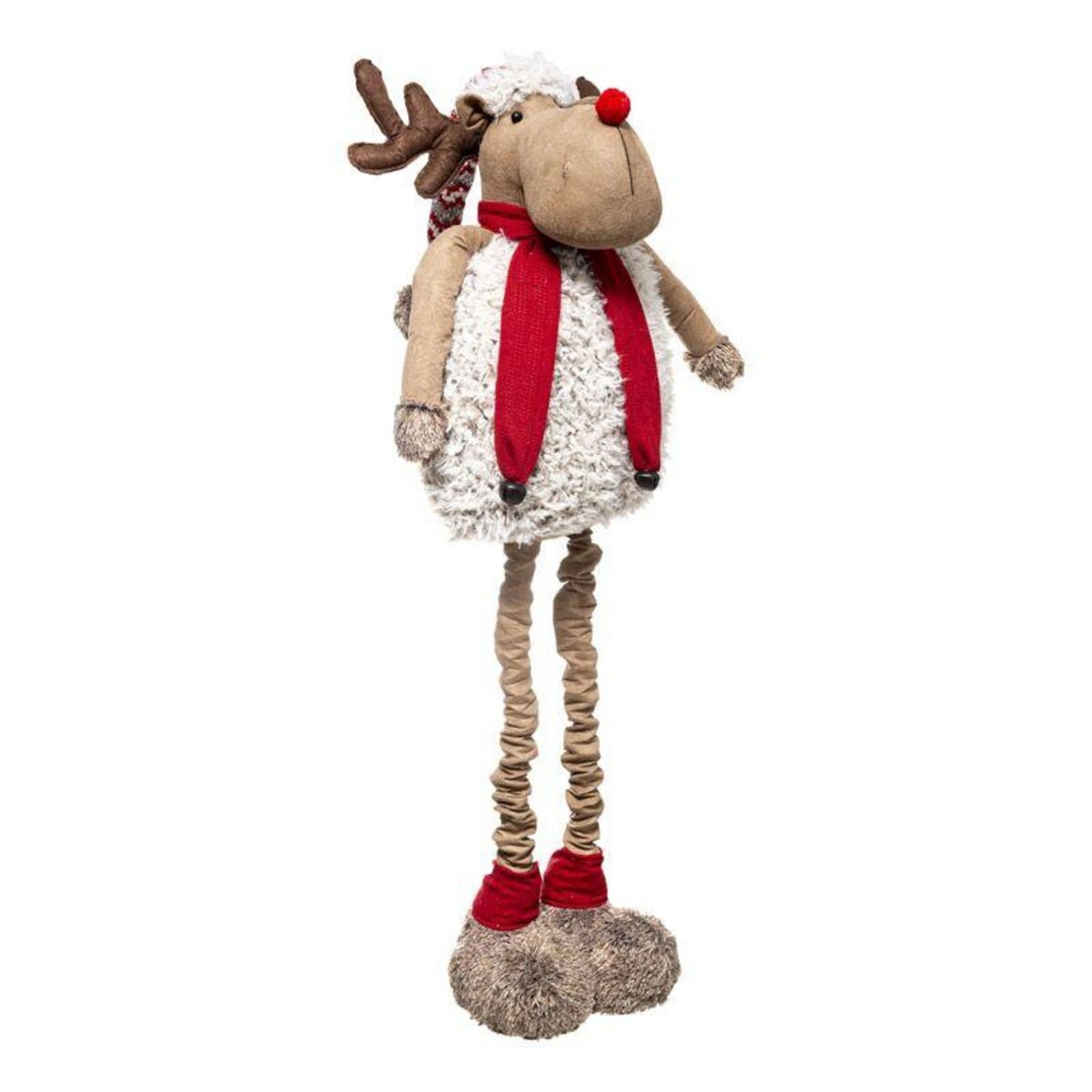 Peluche lutin de noël à accrocher - h 74 cm - vert et rouge ATMOSPHERA Pas  Cher 