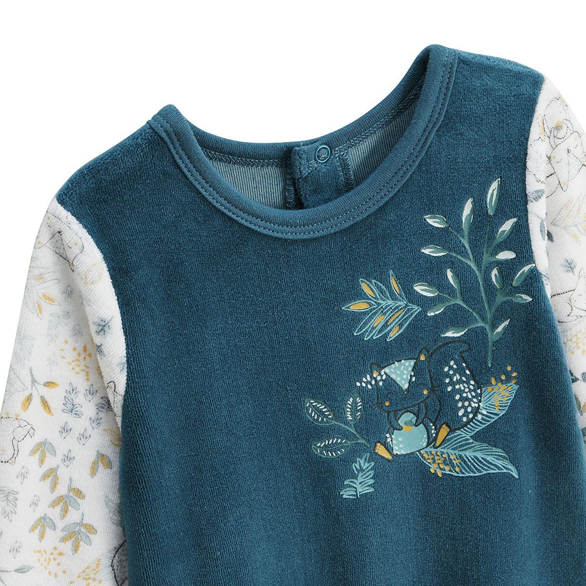 Voir la diapositive 4 : PETIT BEGUIN Pyjama bébé en velours cacahuète