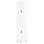 Voir la diapositive 2 : VIDAXL Buffet haut Blanc brillant 34,5x34x180 cm Bois d'ingenierie