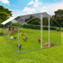 Voir la diapositive 2 : ID MARKET Enclos poulailler 18 m² parc grillagé 6x3 M acier galvanisé