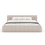 Voir la diapositive 1 : CONCEPT USINE Lit nuage 140x190cm en velours beige KANSAS