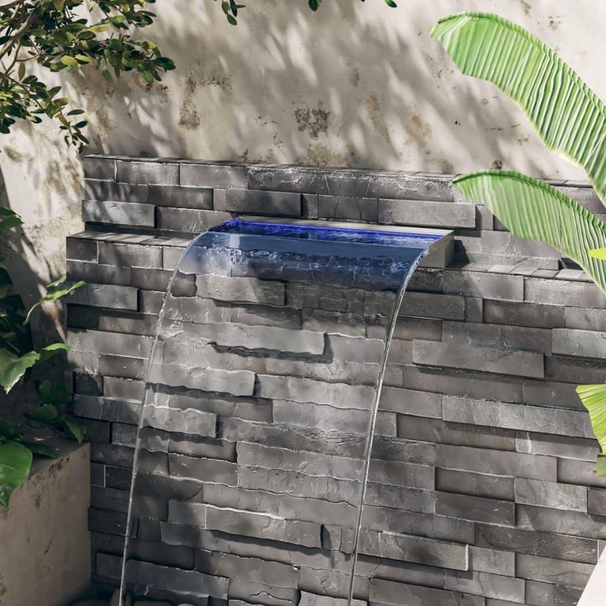 VIDAXL Deversoir pour cascade avec LED RVB Inox 60 cm