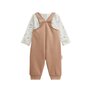 Voir la diapositive 2 : Petit Béguin Ensemble salopette bébé en molleton et t-shirt Mini Loutre