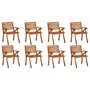 Voir la diapositive 1 : VIDAXL Chaises de jardin lot de 8 Bois d'acacia solide