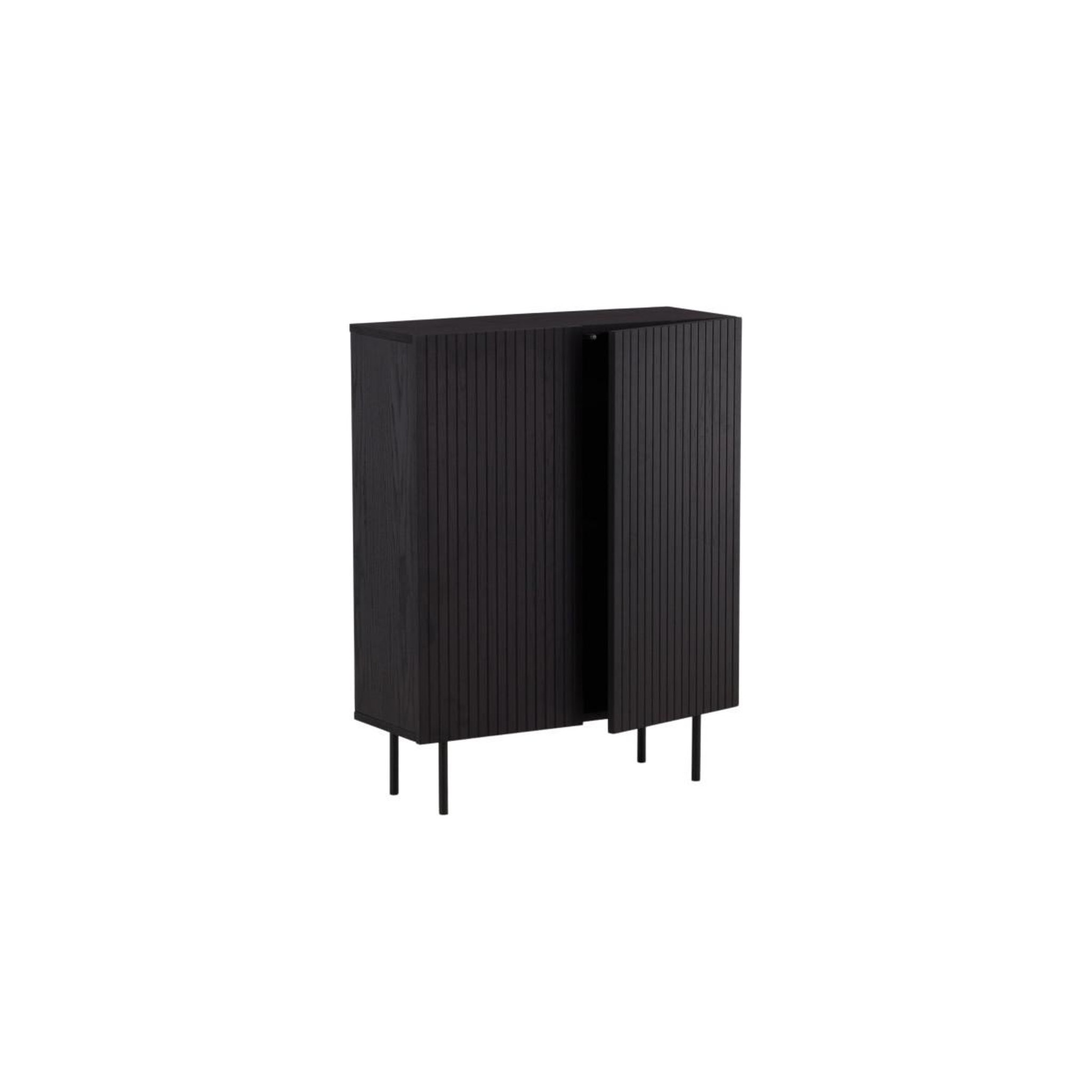 Voir la diapositive 3 : Paris Prix Buffet design nervuré  bjorkon  103cm noir