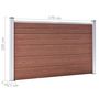 Voir la diapositive 6 : VIDAXL Cloture de jardin WPC 180x105 cm Marron