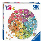 RAVENSBURGER Ravensburger - Puzzle cercle de couleurs - Fleurs 500 pièces