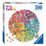 Voir la diapositive 1 : RAVENSBURGER Ravensburger - Puzzle cercle de couleurs - Fleurs 500 pièces