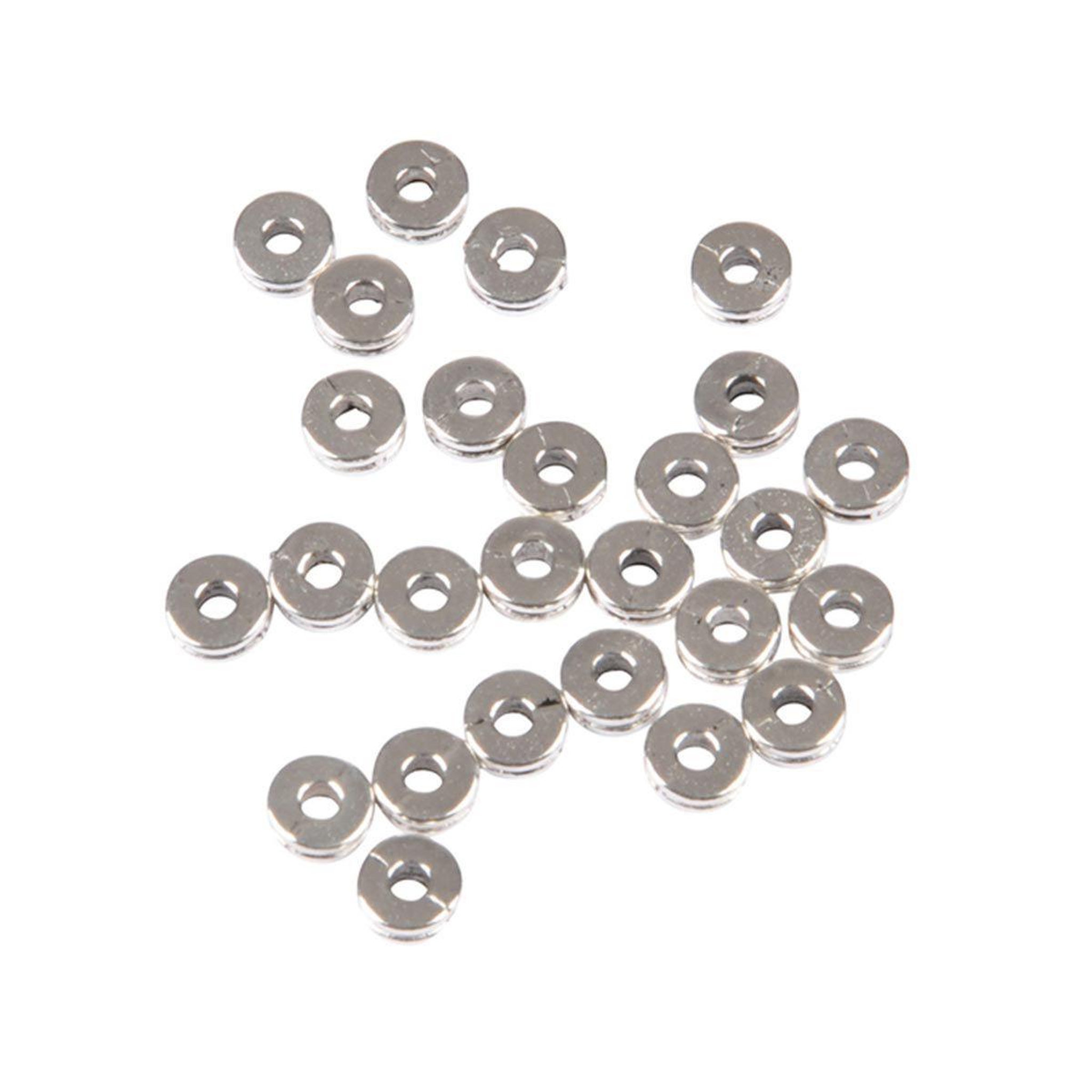 HOMEA Lot de 26 Perles pour Bijoux  Heishi  0,6cm Argent