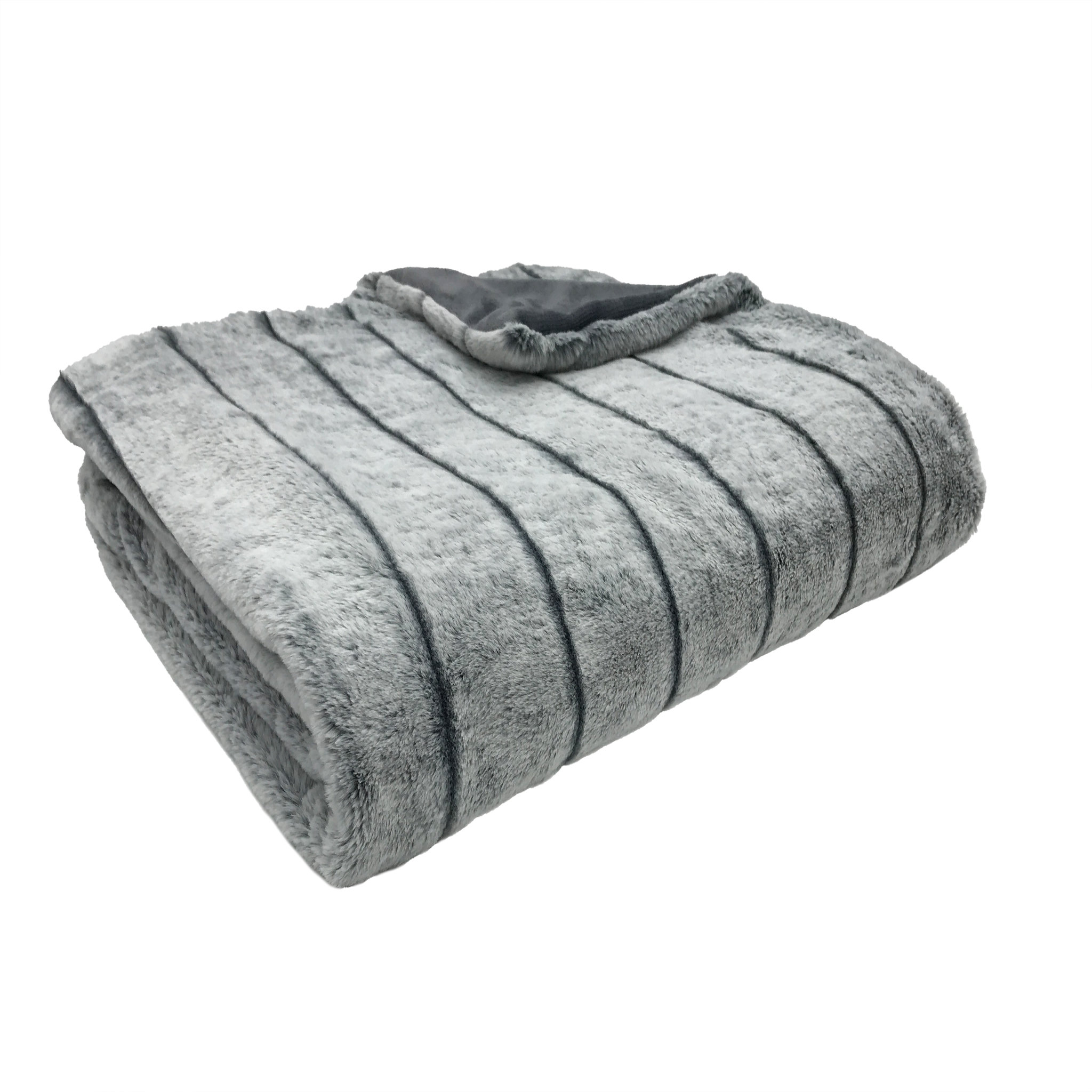 Voir la diapositive 1 : ACTUEL Plaid effet fausse fourrure 400 GSM