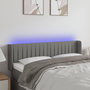 Voir la diapositive 1 : VIDAXL Tete de lit a LED Gris fonce 147x16x78/88 cm Tissu