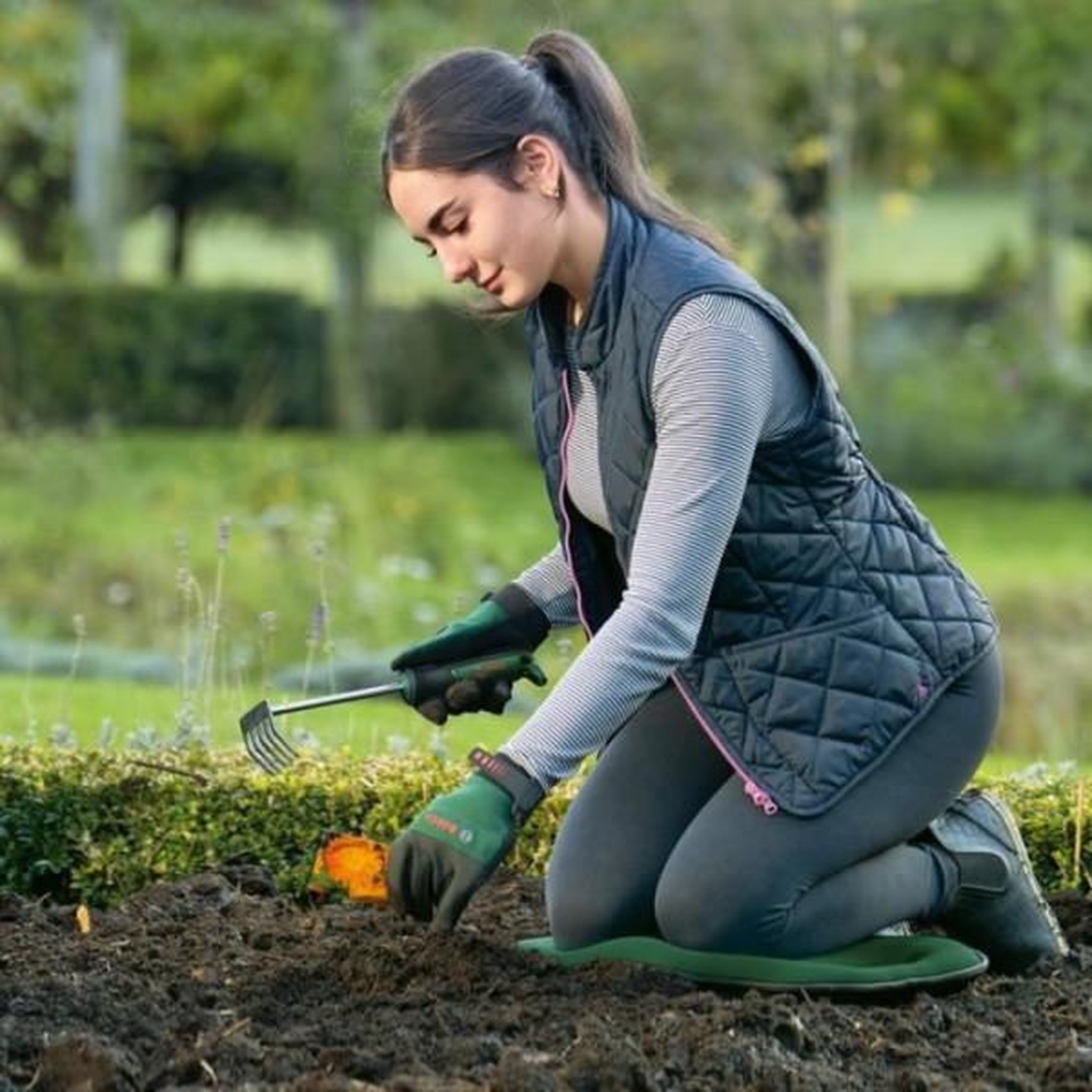 Voir la diapositive 4 : BOSCH Rateau a main Bosch - acier inoxydable