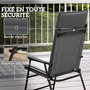 Voir la diapositive 4 : OUTSUNNY Lot de 4 coussins galettes assise dossier de chaises fauteuils de jardin polyester gris