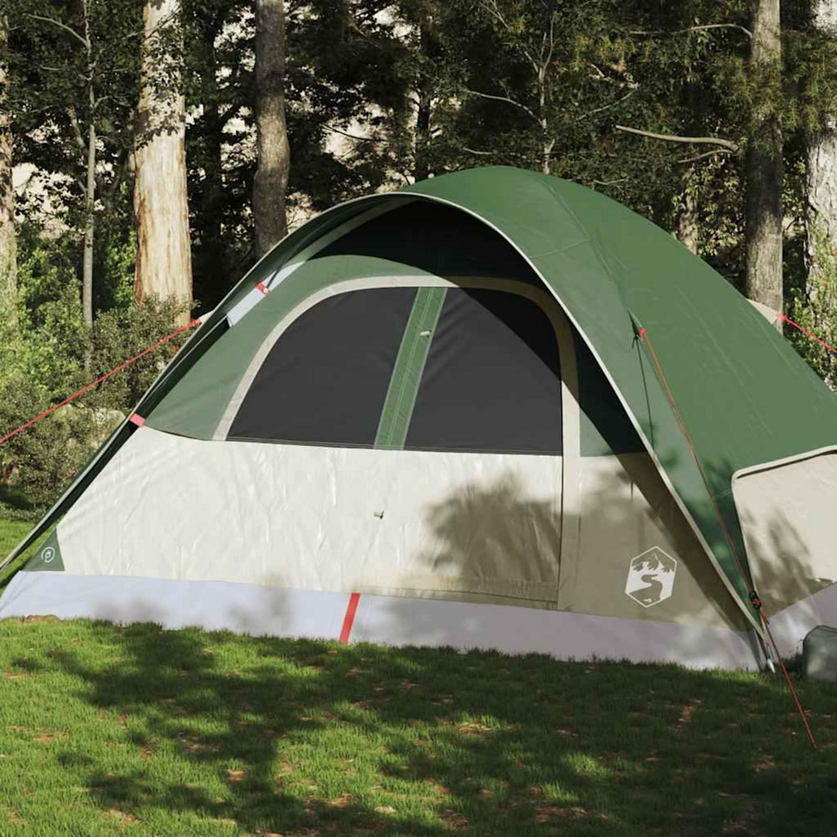 VIDAXL Tente familiale a dome 6 personnes vert impermeable