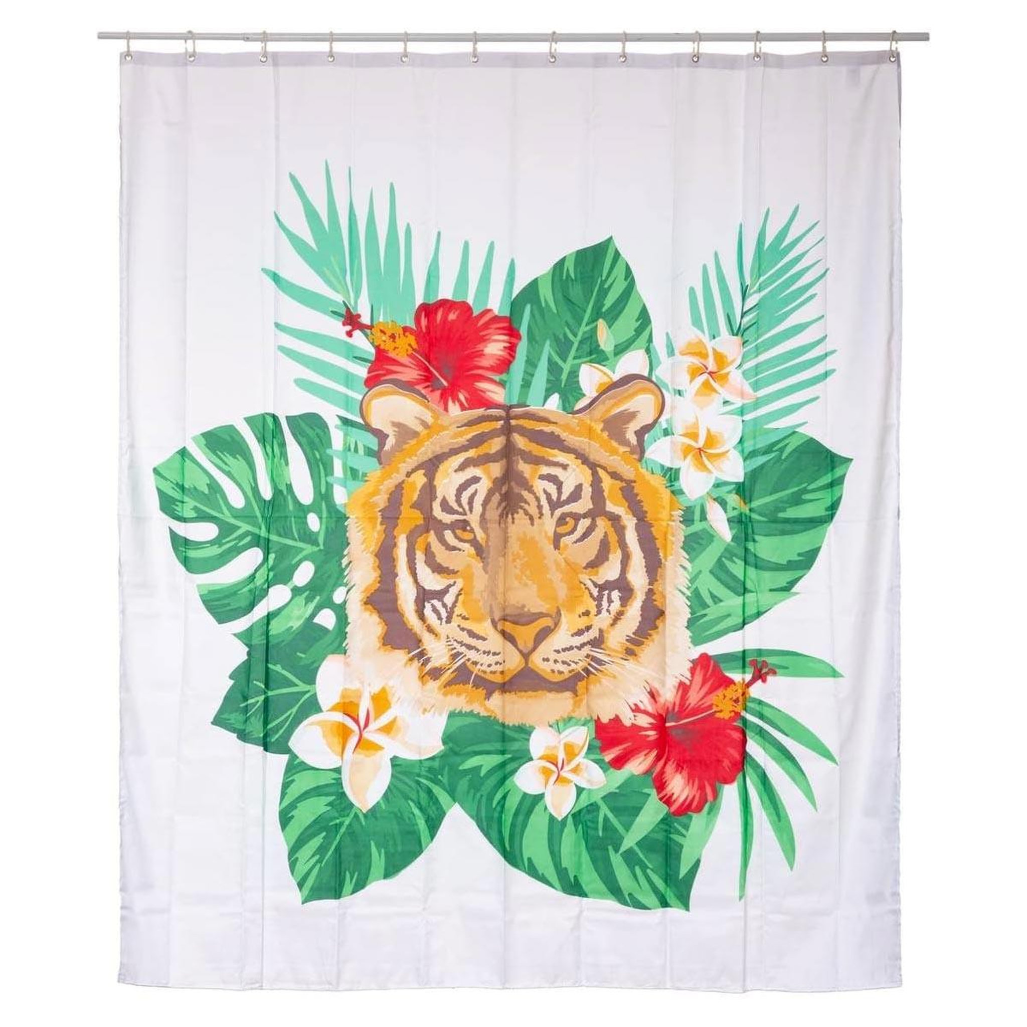 FIVE Rideau de douche  tropical  180x200cm blanc