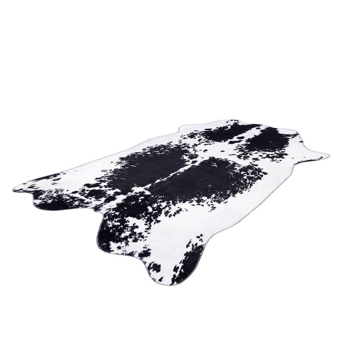 Paris Prix Tapis Imprimé Imitation Fourrure  Western  Noir