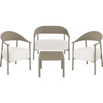 Habitat et Jardin Salon de jardin en métal et plastique  Céora  - 4 places - Taupe