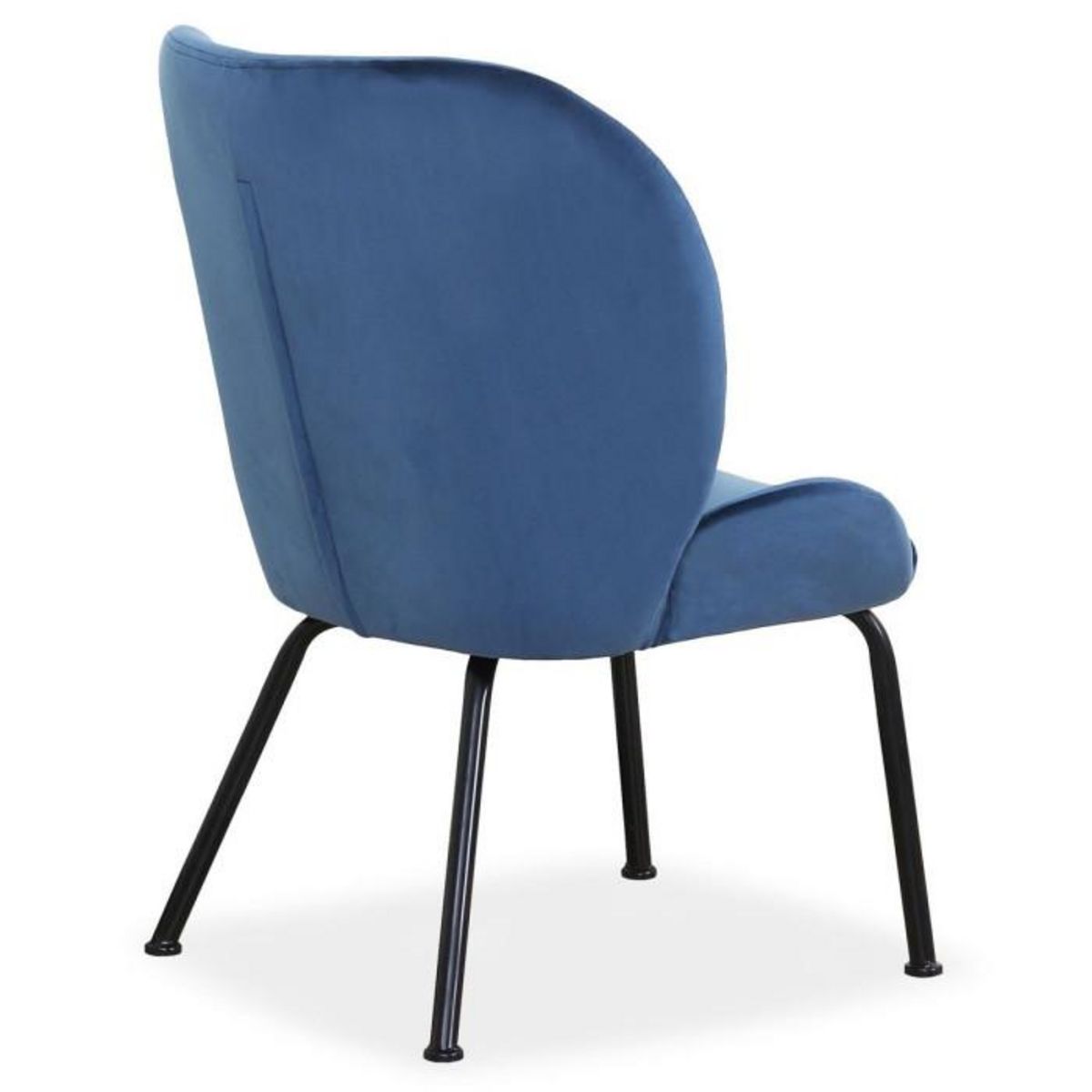 Paris Prix Fauteuil Design en Velours  Giovanni  86cm Bleu